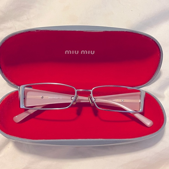 Miu Miu Accessories - MIU MIU FOR PRADA PINK SILVER EYEGLASS FRAMES VMO 508 miu miu glasses frame